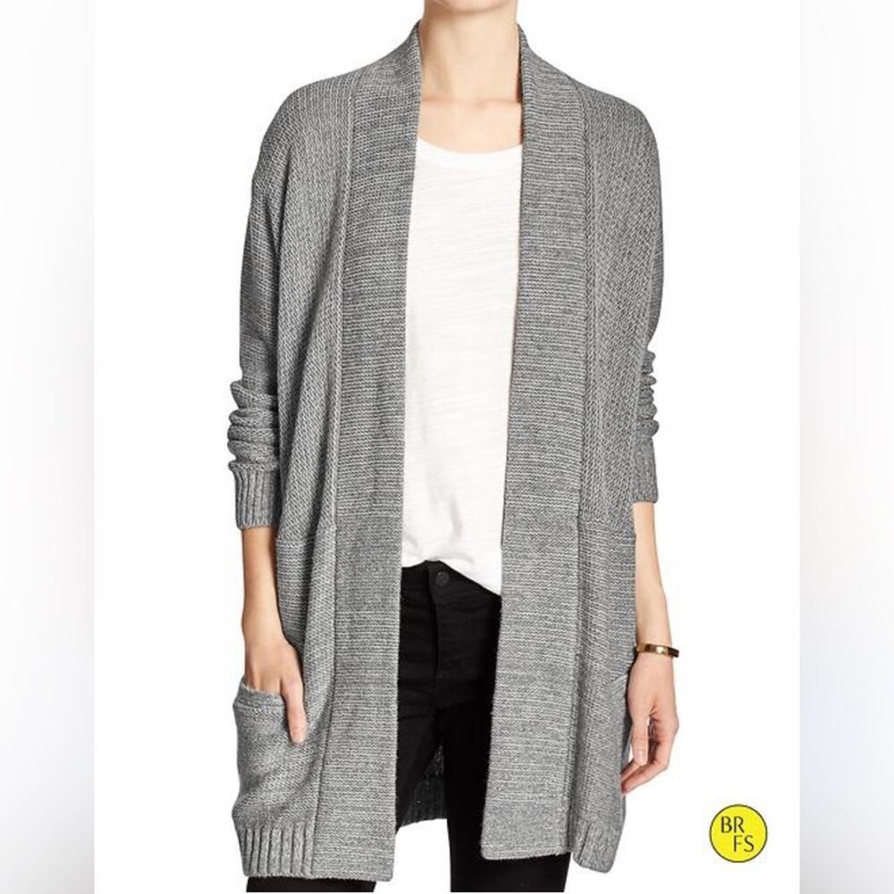 Banana Republic Heather Gray Knit Cardigan
